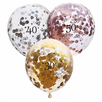 3 x KonfettiBallon mit Zahl