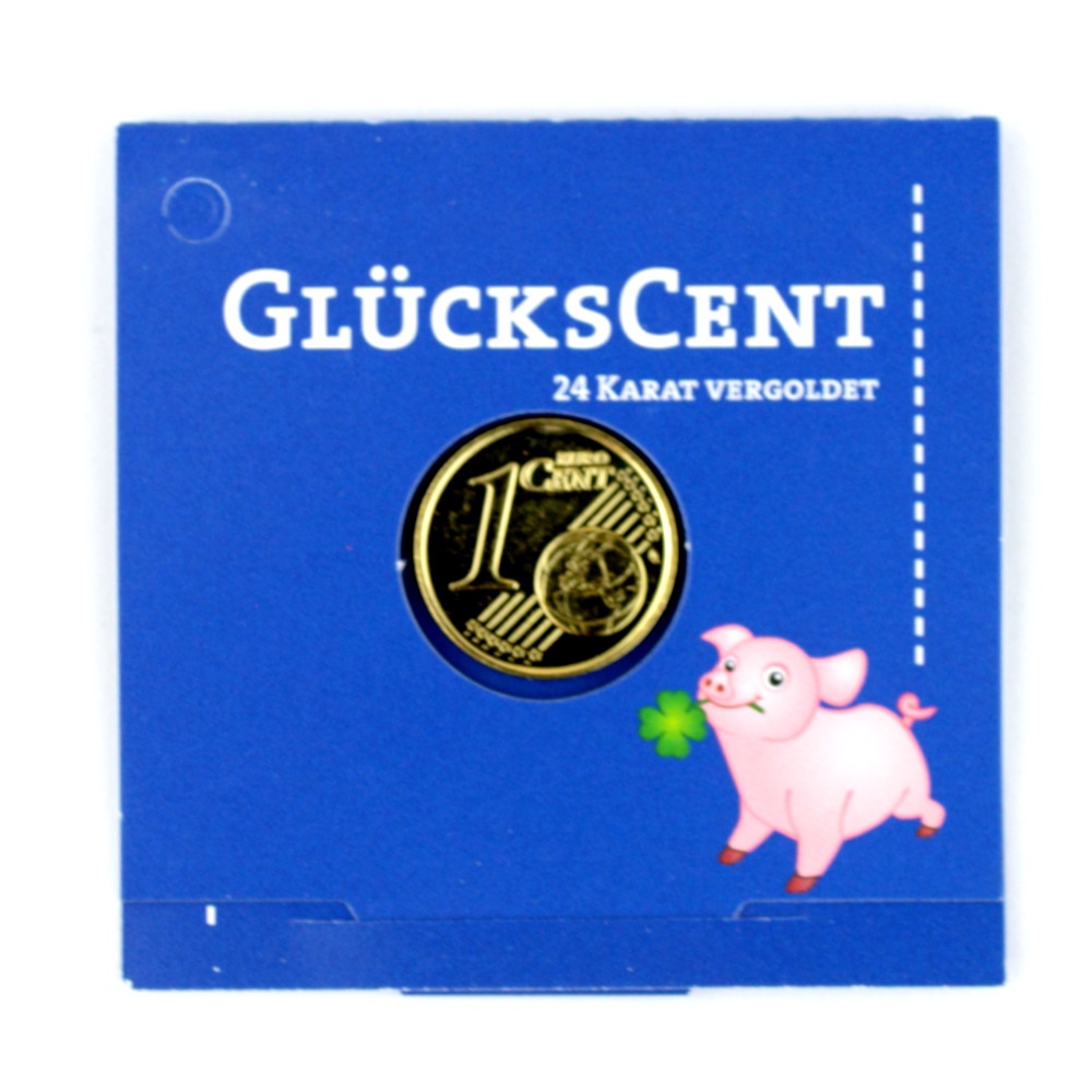 GlücksCent mit 24 Karat Gold überzogen!