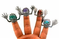 Gruslige Gespenster Fingerpuppen
